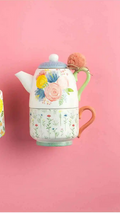 Mudpie Floral Tea-for-One Tea Pot Set