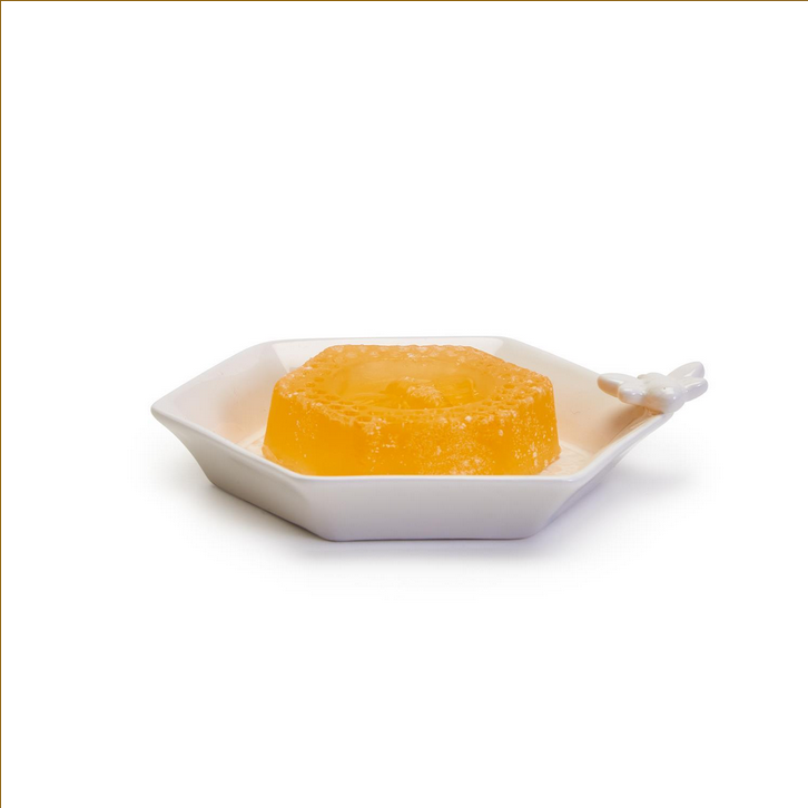 Two's Company Bee Clean Honey Soap with Honeycomb Dish