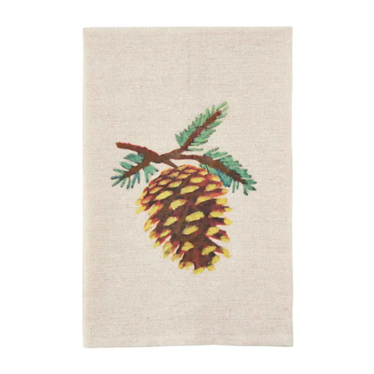 Mudpie Hand Painted Faux Linen Hand Towel