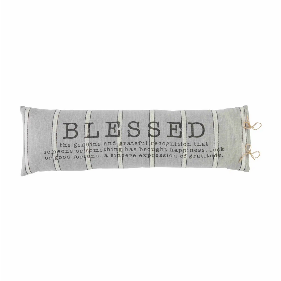 Mudpie Blessed Definition Long Pillow
