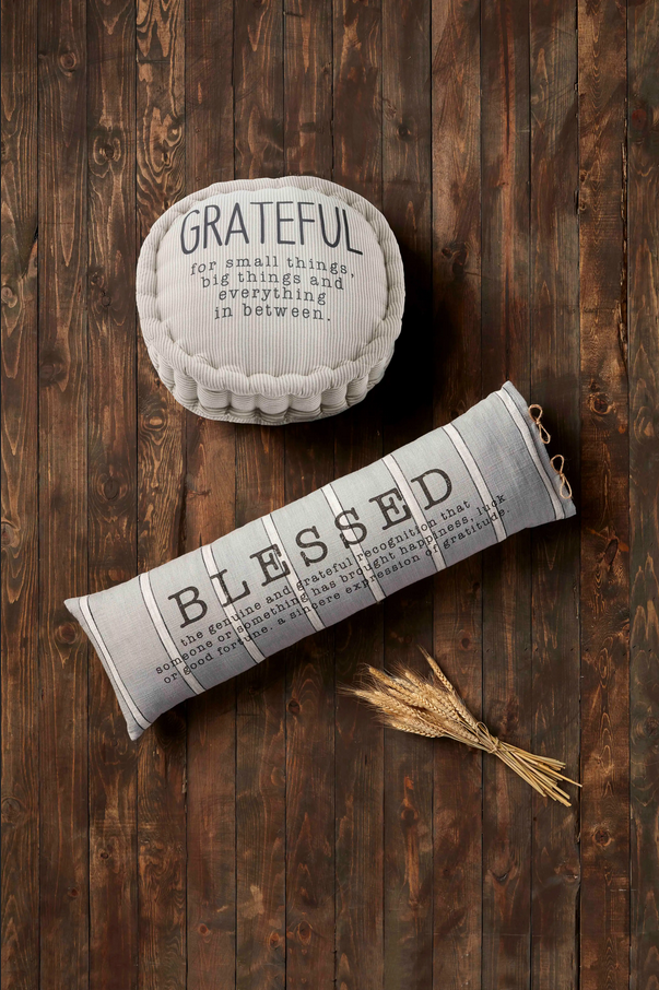 Mudpie Blessed Definition Long Pillow