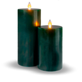Luxury Lite Winter Green Wax LED Pillar Candle