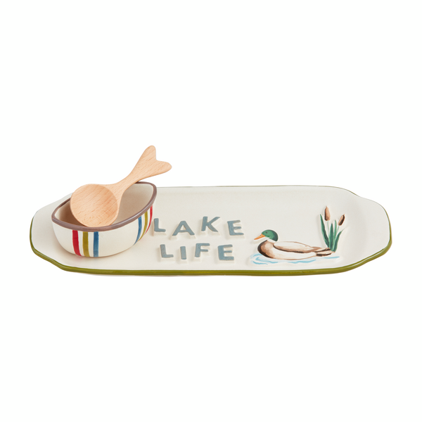 mudpie lake life dip tray